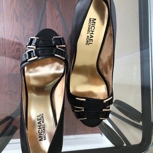 Michael Kors Black open toe heels/pumps 8 1/2